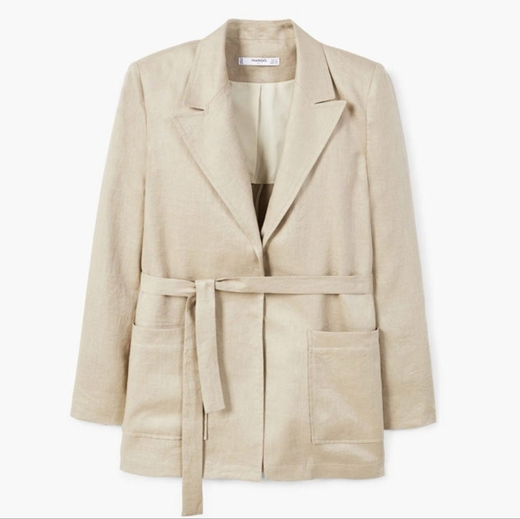 Mango Linen Beige Casual Suite - Picture 3 of 14